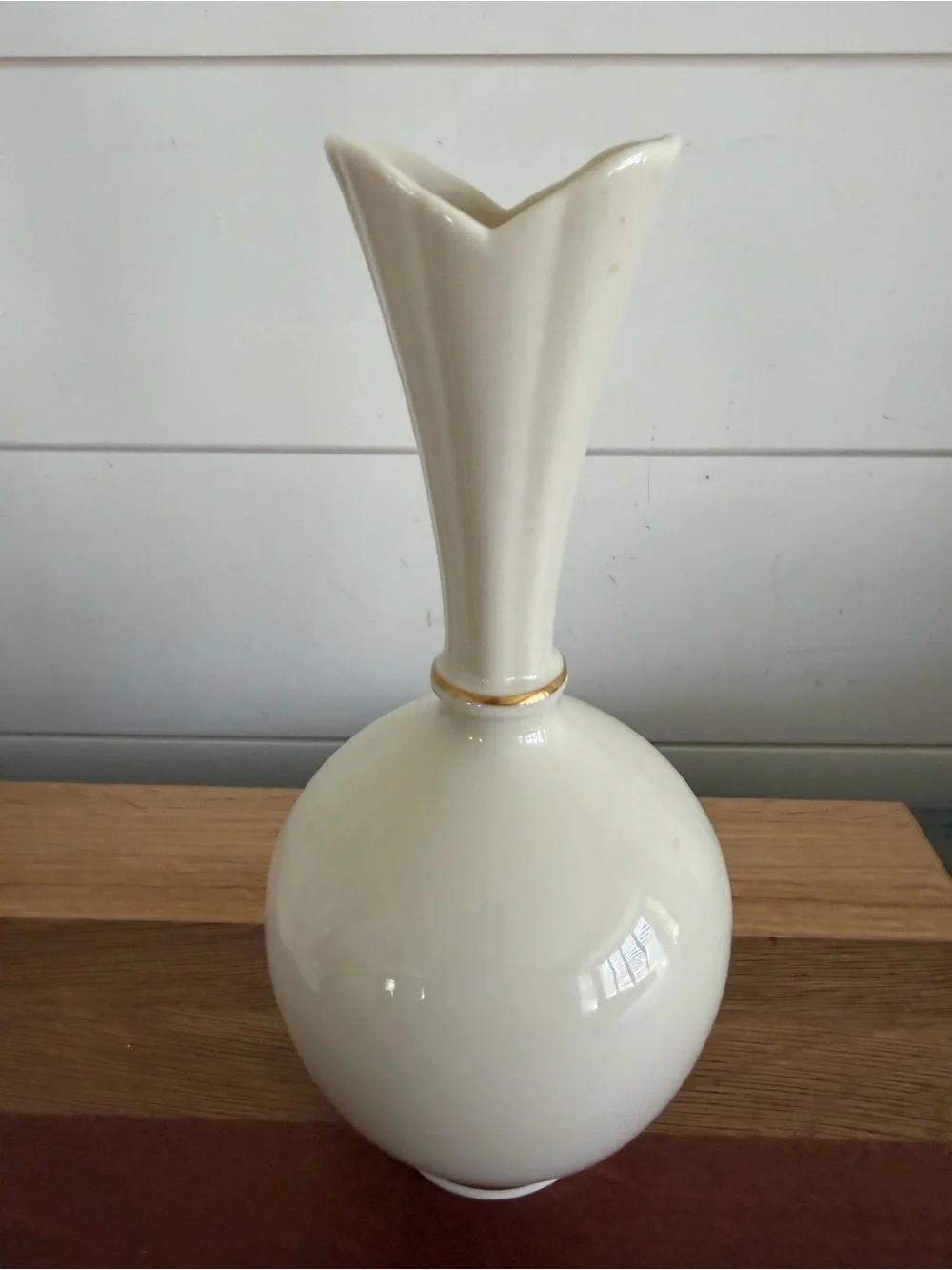 Vintage Lenox Bone China Autumn Bud Vase Ivory Painted Fruit Basket Design